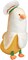 Cute Banana Duck Stuffed Animal Long Banana Chef Duck Plush Pillow for Girls and Boys White 12"